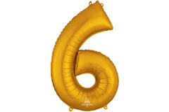 34in/86cm Number 6 Gold