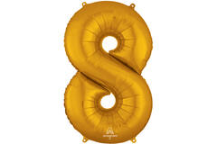 34in/86cm Number 8 Gold