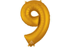34in/86cm Number 9 Gold