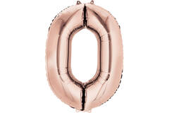 34in/86cm Number 0 Rose Gold