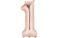34in/86cm Number 1 Rose Gold