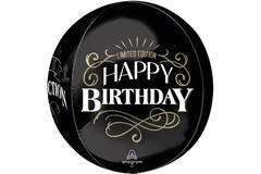Orbz® - "LIMITED EDITION HAPPY BIRTHDAY" - Black - 38 x 40 cm