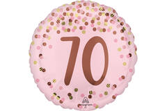 Foil Balloon - Pretty Pink "70" - Pink - 45 cm