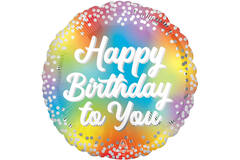 Foil Balloon - HX Glitz "Happy Birthday to You" - 45 cm