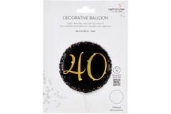 Standard Holographic Starlight Birthday 40 Foil Balloon C55 Packaged 45 cm