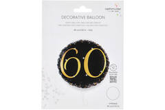 Standard Holographic Starlight Birthday 60 Foil Balloon C55 Packaged 45 cm