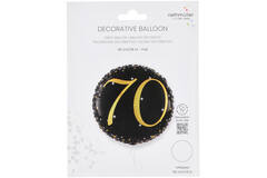 Standard Holographic Starlight Birthday 70 Foil Balloon C55 Packaged 45 cm
