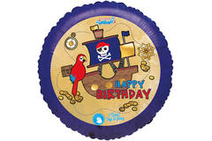 Singing Balloon Happy Birthday PIRAT Foil Balloon H80 packaged 71 x 71 cm