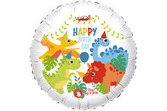 Singing Balloon Happy Birthday DINO Foil Balloon H80 packaged 71 x 71 cm