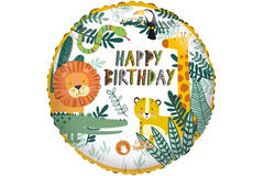 Singing Balloon Happy Birthday GET WILD Foil Balloon H80 packaged 71 x 71 cm