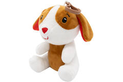 2-in-1 plush toy balloon weight dog with hook, 11cm, 90g