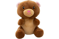2-in-1 plush toy balloon weight brown bear with hook, 11cm, 90g