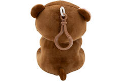 2-in-1 plush toy balloon weight brown bear with hook, 11cm, 90g
