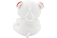 2-in-1 plush toy balloon weight polar bear with hook, 11cm, 90g