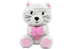 2-in-1 plush toy balloon weight cat with loop, 21cm, 170g