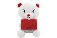 2-in-1 plush toy balloon weight polar bear with loop, 21cm, 170g