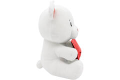 2-in-1 plush toy balloon weight polar bear with loop, 21cm, 170g