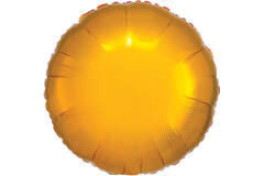 Standard Metallic Gold Round Foil Balloon C16 Packaged 43 cm