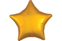 Standard Metallic Gold Star Foil Balloon C16 Packaged 48 cm