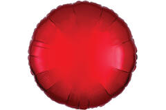 Standard Metallic Red Round Foil Balloon C16 Packaged 43 cm