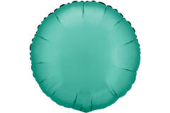 Standard Silk Lustre Jade Green Round Foil Balloon C16 Packaged 43 cm