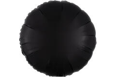 Standard Silk Lustre Black Round Foil Balloon C16 Packaged 43 cm