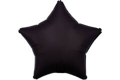 Standard Silk Lustre Black Star Foil Balloon C16 Packaged 48 cm