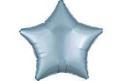 Standard Silk Lustre Pastel Blue Star Foil Balloon C16 Packaged 48 cm