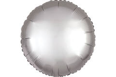 Standard Silk Lustre Silk Lustre Silver Round Foil Balloon C16 Packaged 43 cm