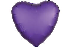 Standard Silk Lustre Purple Heart Foil Balloon C16 Packaged 43 cm