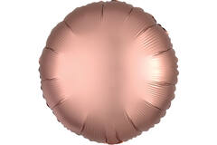 Standard Silk Lustre Rose Copper Round Foil Balloon C16 Packaged 43 cm