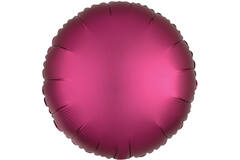 Standard Silk Lustre Pomegranate Round Foil Balloon C16 Packaged 43 cm