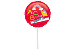 9" Mini School Start Foil Balloon R15 Bulk 9"/23 cm