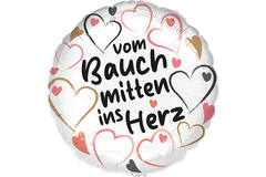 Standard - Mitten ins Herz - GER Foil Balloon RP40 Packaged 45 cm