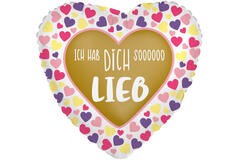 Standard Heart - Ich hab Dich lieb - GER Foil Balloon RP40 Packaged 45 cm
