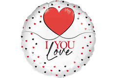 Standard - I Love You - ENG Foil Balloon RP40 Packaged 45 cm