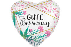 Standard Heart - Gute Besserung Boho - GER Foil Balloon RP40 Packaged 45 cm