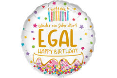 Standard - Geburtstagskuchen - GER Foil Balloon RP40 Packaged 45 cm