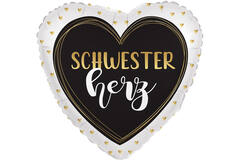 Standard Heart - Schwesterherz - GER Foil Balloon RP40 Packaged 45 cm