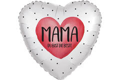Standard Heart - Beste Mama- GER Foil Balloon RP40 Packaged 45 cm / 18"