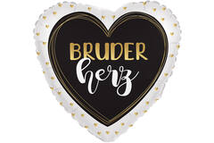 Standard Heart - Bruderherz - GER Foil Balloon RP40 Packaged 45 cm