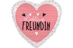 Standard Heart - Lieblingsfreundin - GER Foil Balloon RP40 Packaged 45 cm