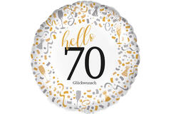 Standard - Hello 70 - GER Foil Balloon RP40 Packaged 45 cm