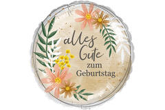 Standard - Boho Geburtstag - GER Foil Balloon RP40 Packaged 45 cm