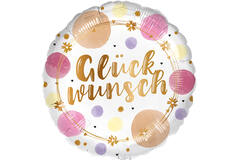 Standard - Dots Glückwunsch - GER Foil Balloon RP40 Packaged 45 cm