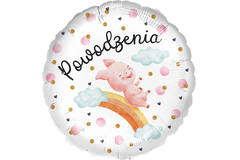 Standard - Powodzenia swinia - POL Foil Balloon RP40 Packaged 45 cm