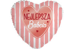Standard Heart - Najlepsza babcia - POL Foil Balloon RP40 Packaged 45 cm