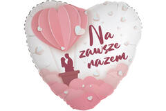 Standard Heart - Na zawsze nazem - POL Foil Balloon RP40 Packaged 45 cm