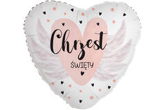 Standard Heart - Chrzest Swiety - POL Foil Balloon RP40 Packaged 45 cm