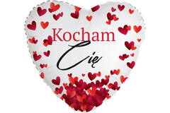 Standard Heart - Kocham cie serce - POL Foil Balloon RP40 Packaged 45 cm
